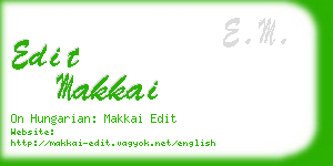 edit makkai business card